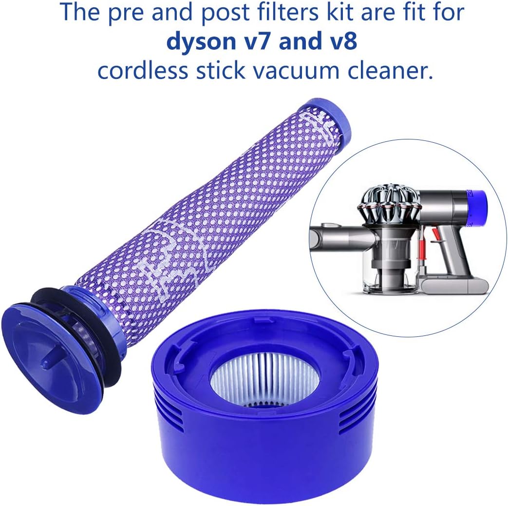 Dyson Vacuum Pre Post Filter Replacement Set V7 V8