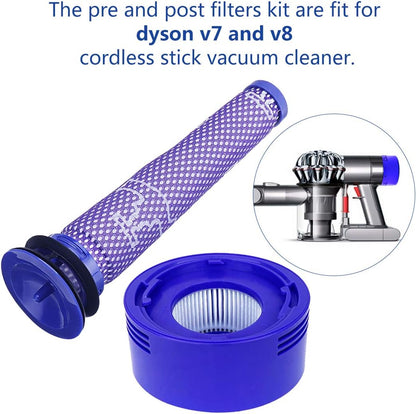 Dyson Vacuum Pre Post Filter Replacement Set V7 V8