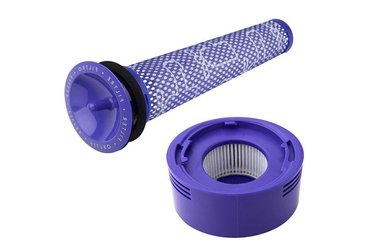 Close up of Dyson vacuum filter set for V7 and V8 models
