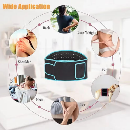 User adjusting settings on red light therapy wrap controller