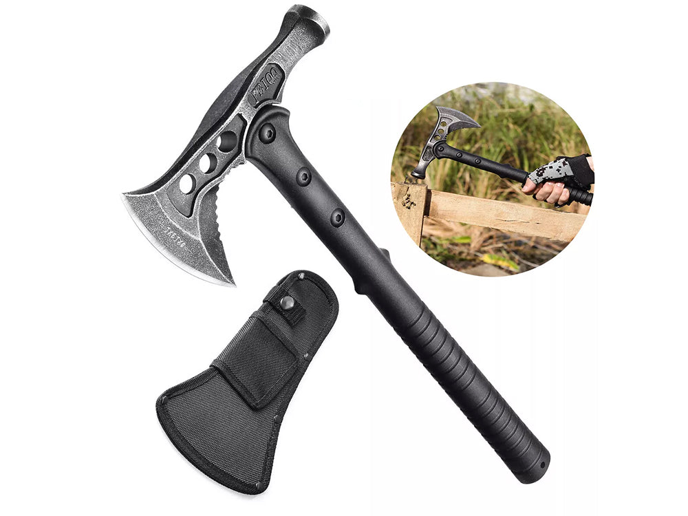 15" Tactical Survival Hawk Tomahawk W Hammer Throwing Axe Emergency Hatchet Tool