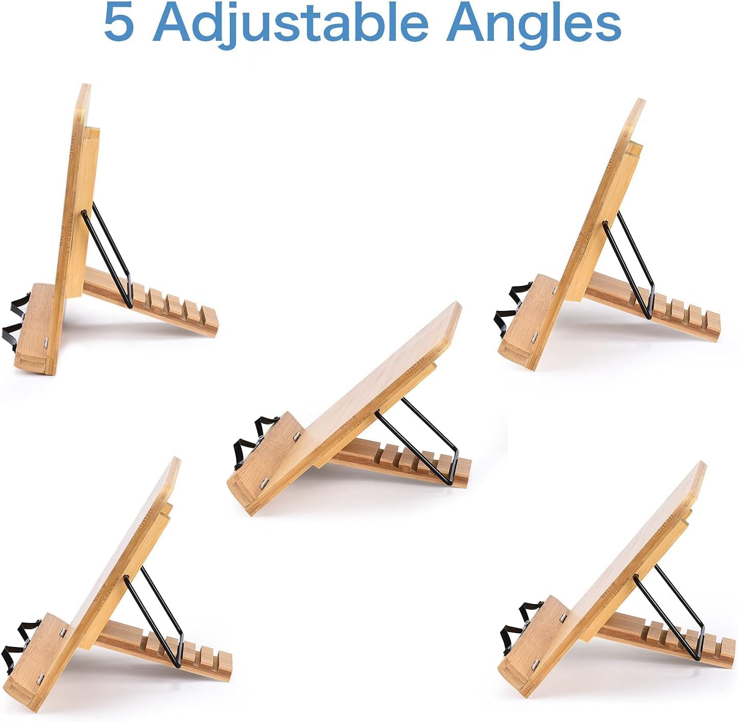 Foldable Wooden Book Holder Stand Reading Adjustable Bookstand