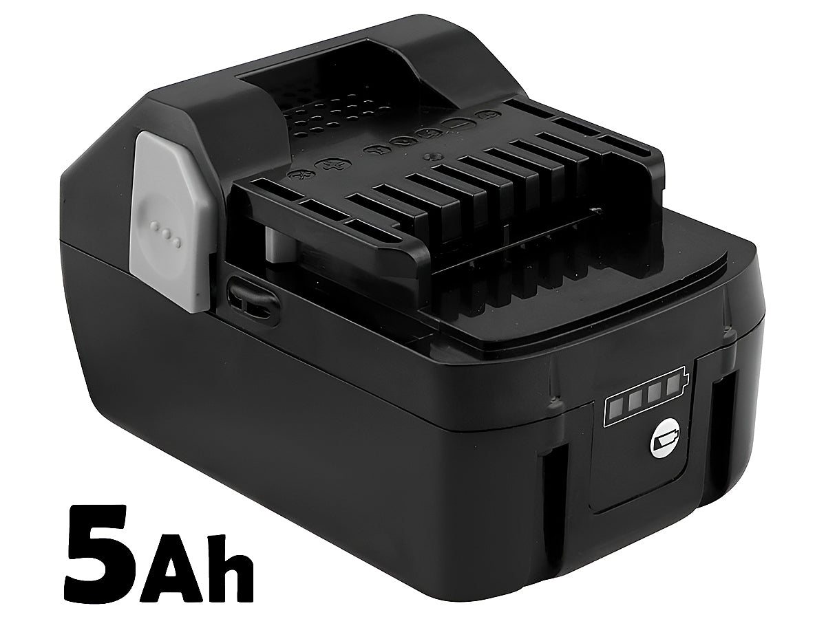 Close up of Hitachi 18V 50Ah battery lithium ion cells