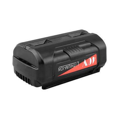 Ryobi 40V 5Ah battery with protective cover detail