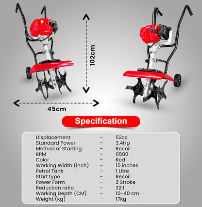 Rotary Hoe Tiller Cultivator
