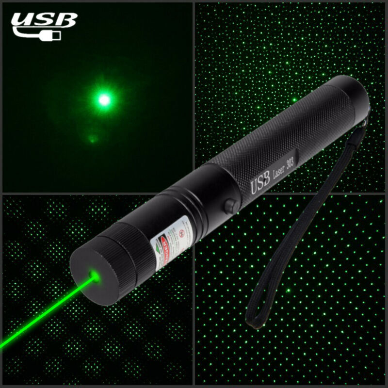 Green laser pointer pen with lanyard for easy carrying