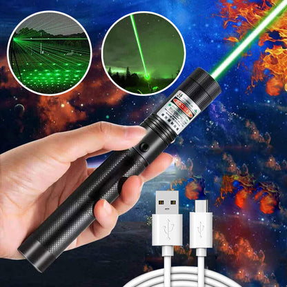 Green laser pointer pen showing waterproof seal ring