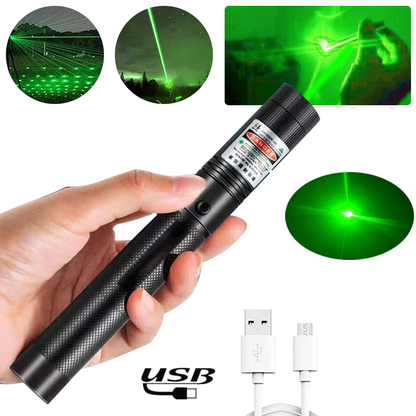 Green laser pointer pen showing waterproof seal ring