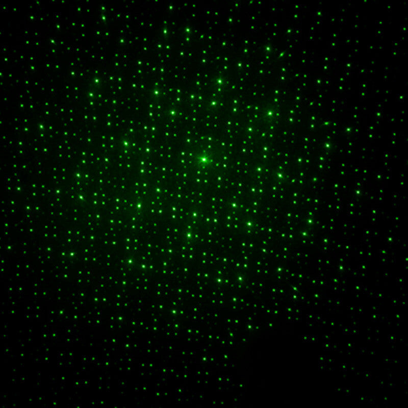 Top view of green laser pointer pen with touch switch