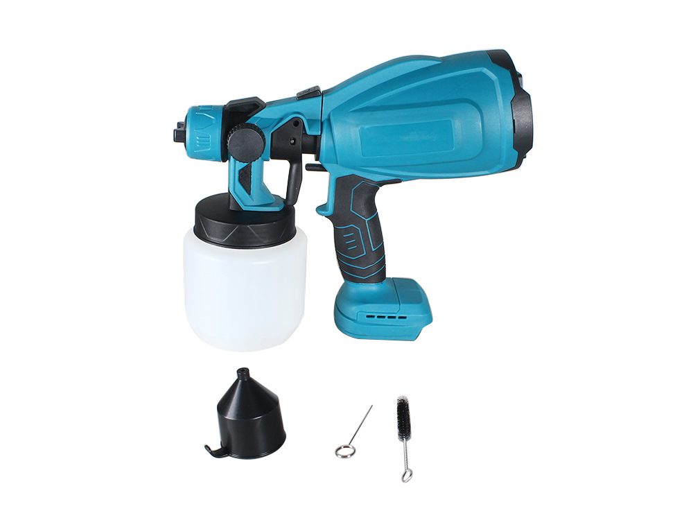 Paint sprayer angled to show ABS and plastic material