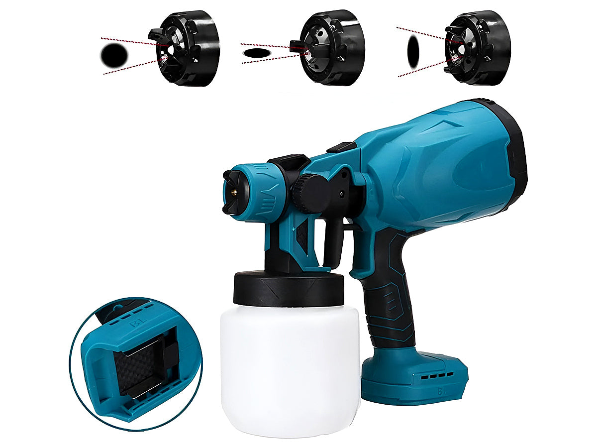Close up of electric paint sprayer nozzle with 18mm size