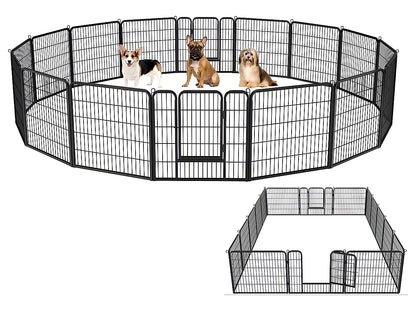 Close up of dog playpen metal frame and smooth wires