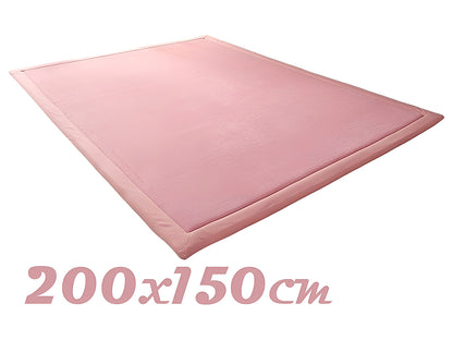 Side angle of soft play mat with thick memory foam padding
