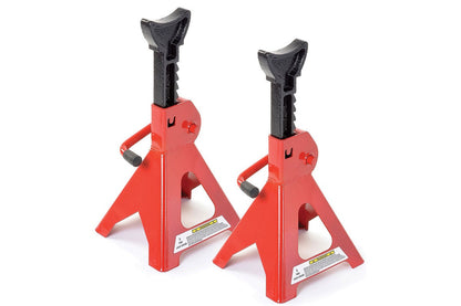 Adjustable height mechanism on heavy duty 6 ton axle stands