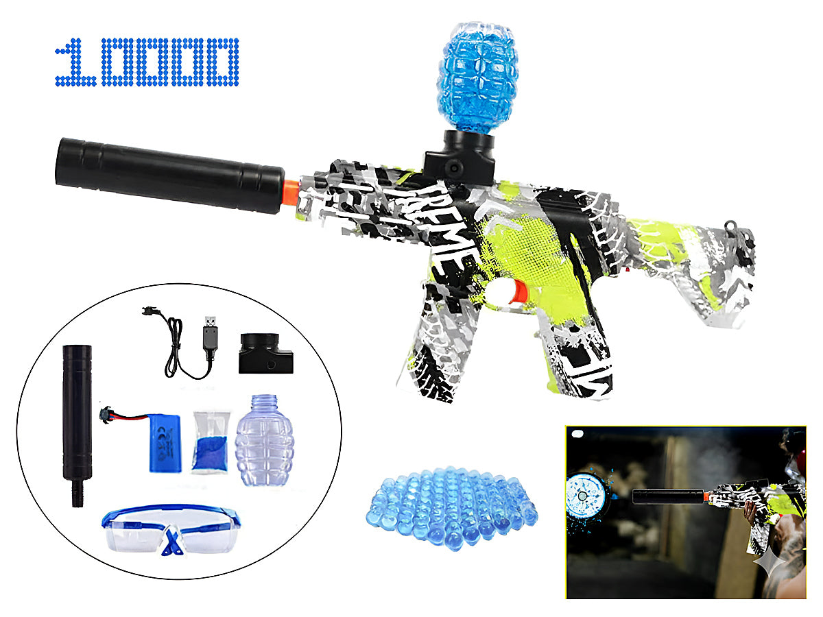 Close up of electric gel blaster water toy trigger and handle