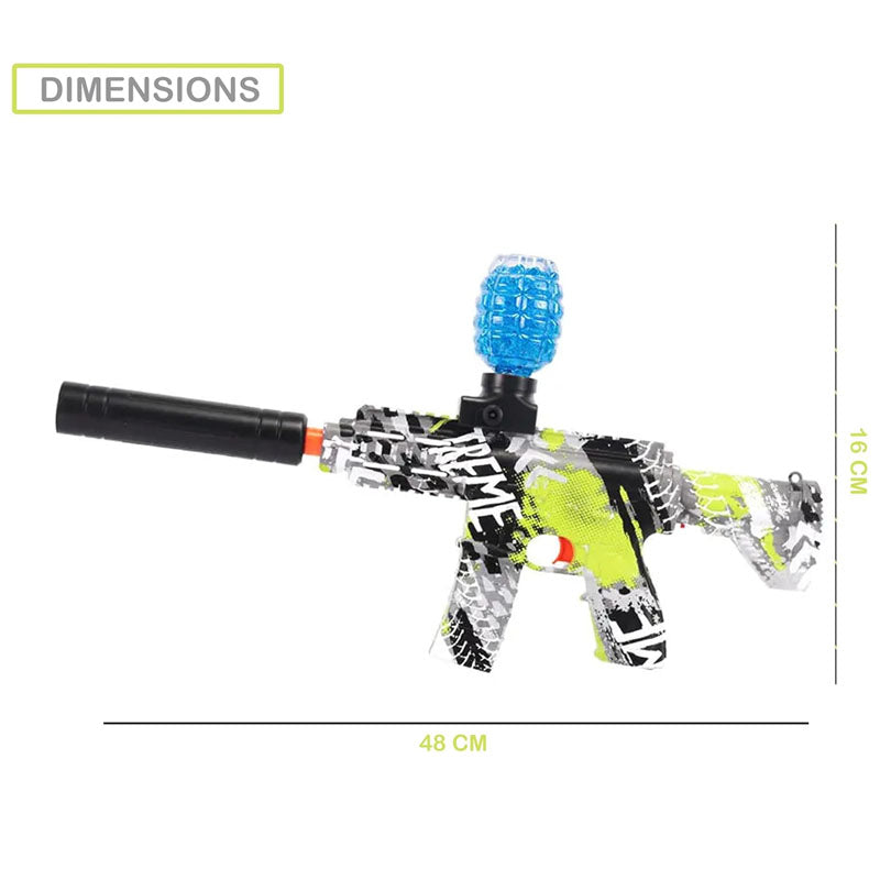 Top view of electric gel blaster water toy showing magazine
