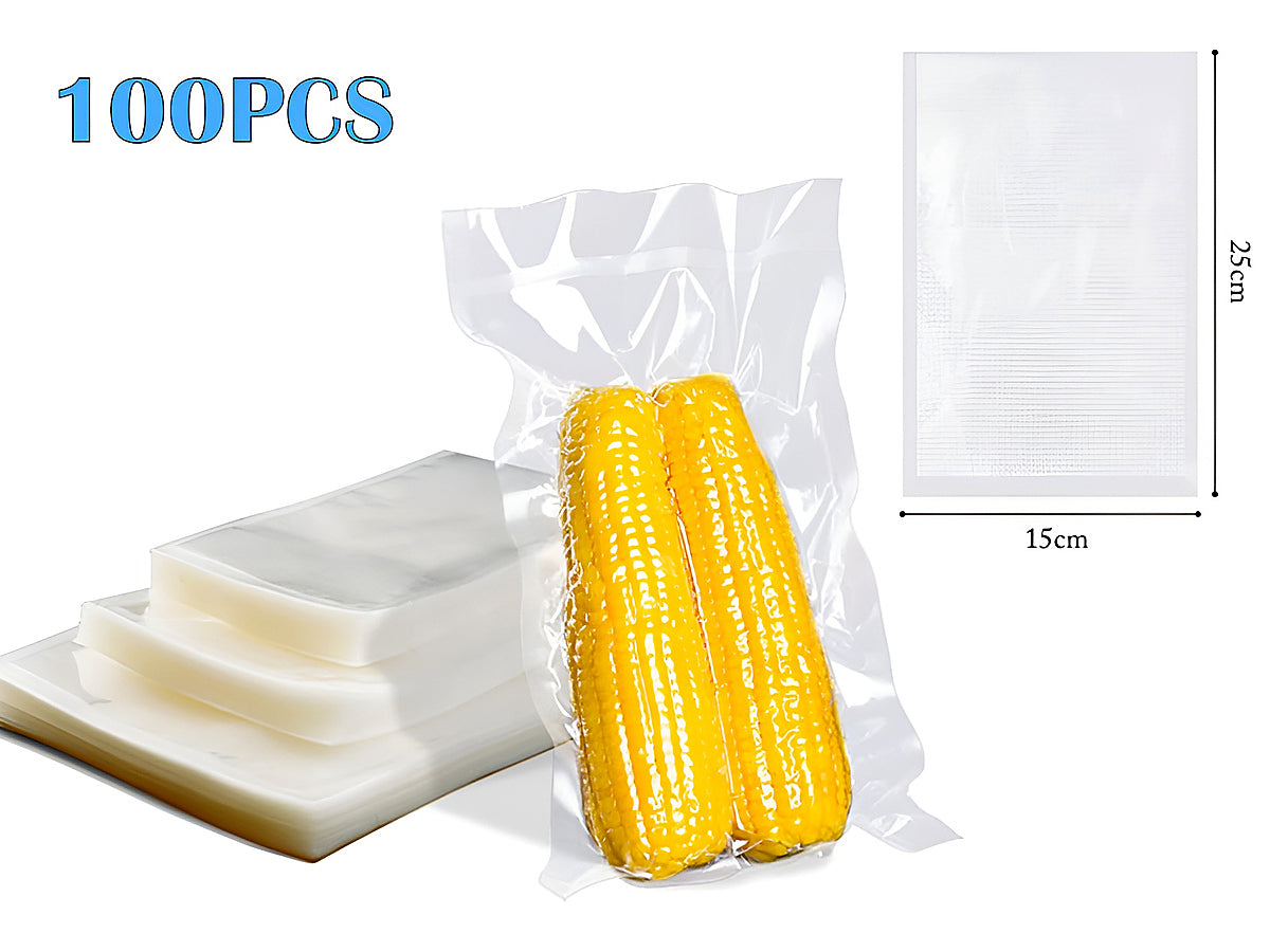 Vacuum sealer bags food saver showing smooth transparent side