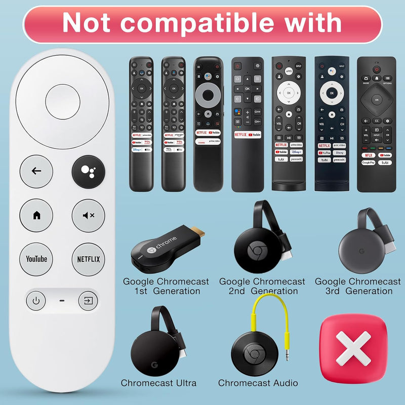 Chromecast Google TV Remote Replacement Compatible