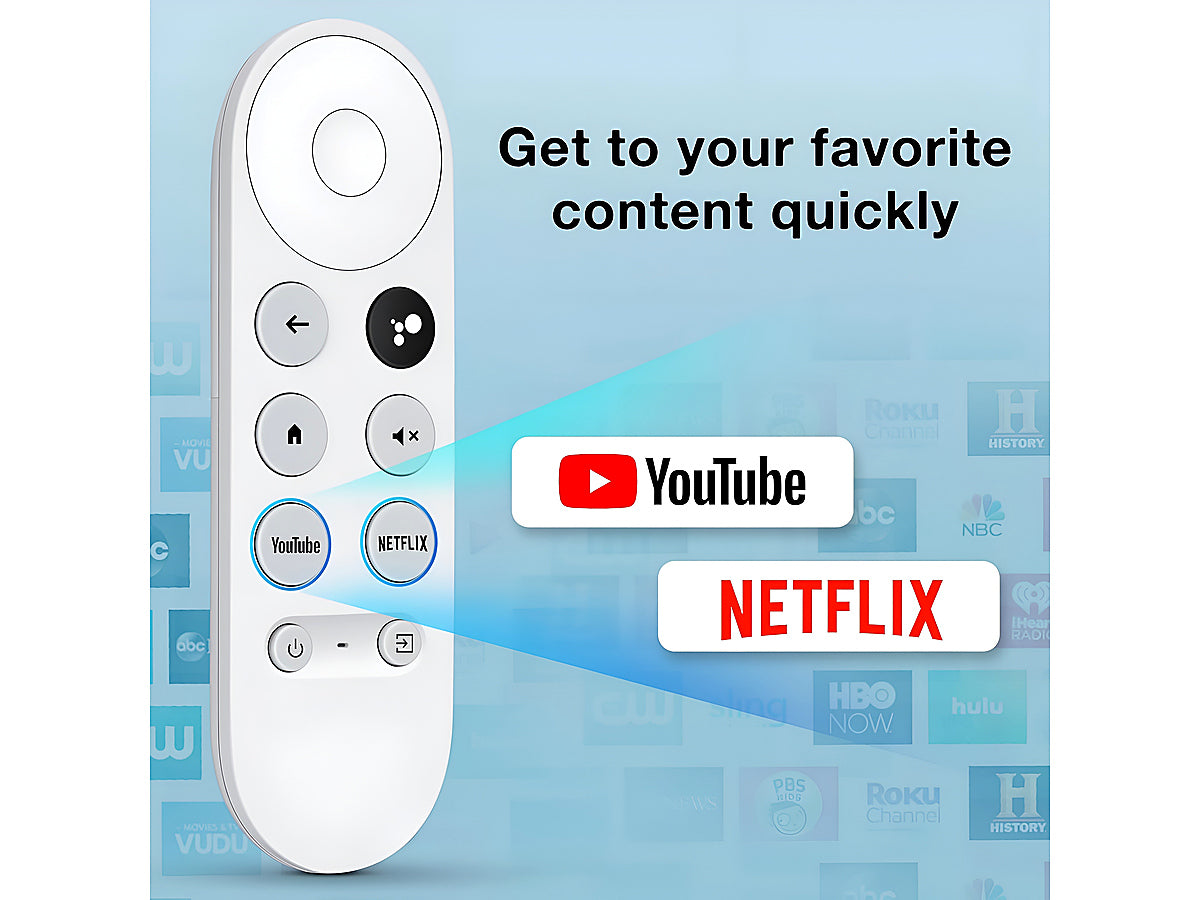 Chromecast Google TV remote replacement displaying easy grip design