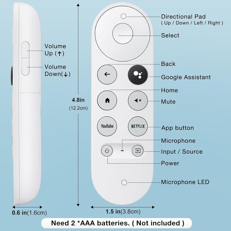 Chromecast Google TV Remote Replacement Compatible