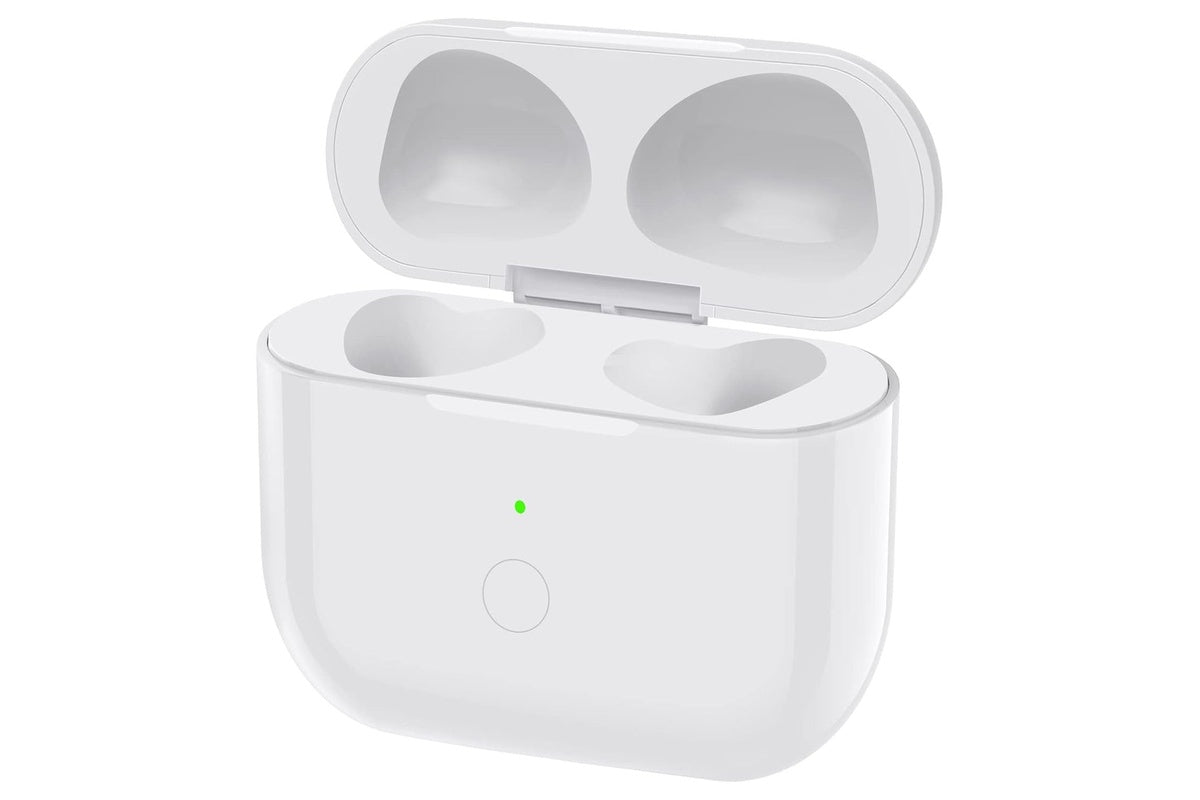 Close up of AirPods 3 charging case battery indicator