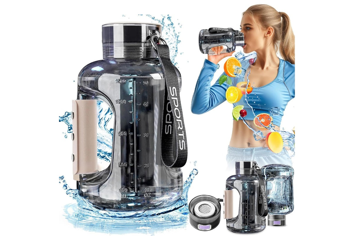 Top view of hydrogen water bottle showing leak-proof cap