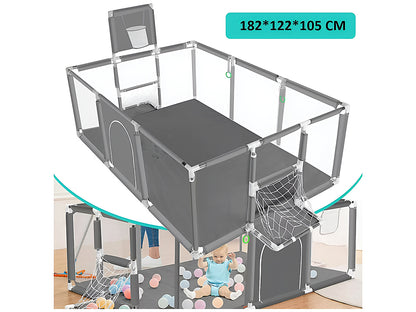 Portable Baby Playpen Fence Gate Wall Fence Barrier PlayPen