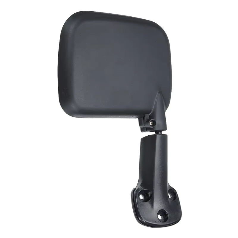 Rear view showing Toyota Hiace tailgate mirror on vehicle tailgate