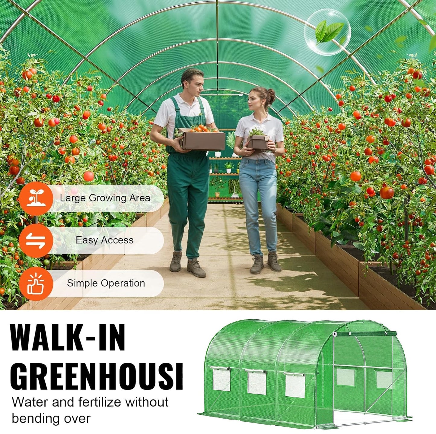Walk in Greenhouse 3x2x2m