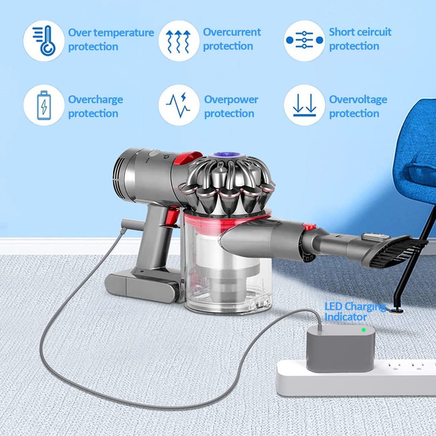 Aftermarket Battery Charger For Dyson  V6 V7 V8  Vacuum