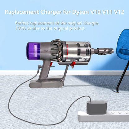 Dyson V10 V11 V12 V15 charger showing long 59ft cable