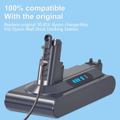 Dyson V10 V11 V12 V15 charger resting on wooden floor