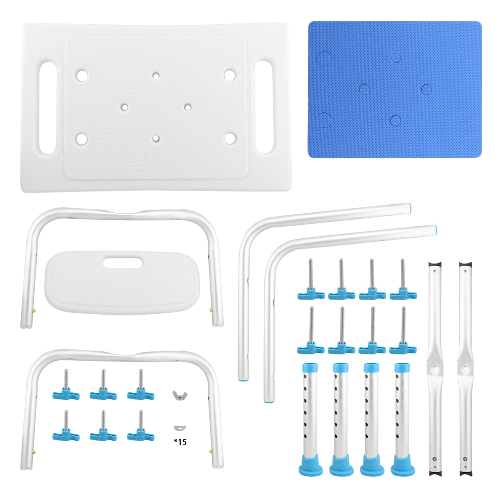 Heavy duty shower stool with large suction cup feet