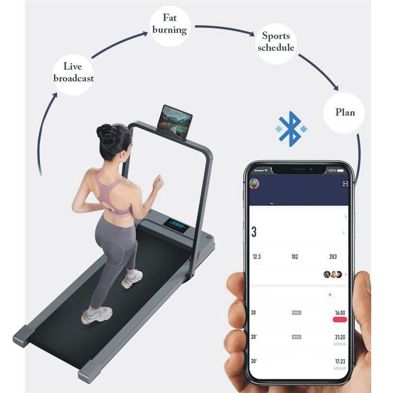 Remote control for foldable walking pad treadmill in hand
