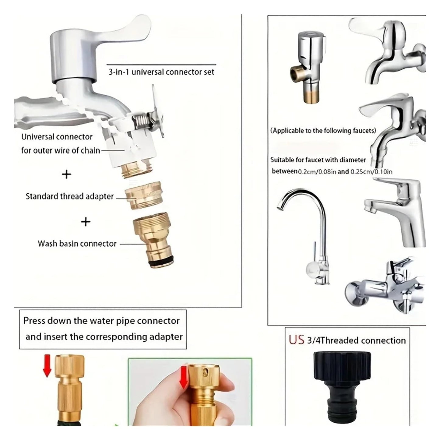 Expandable garden hose 75ft with storage bag included