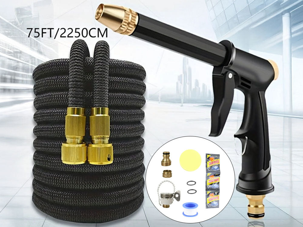 Expandable garden hose 75ft used for car washing