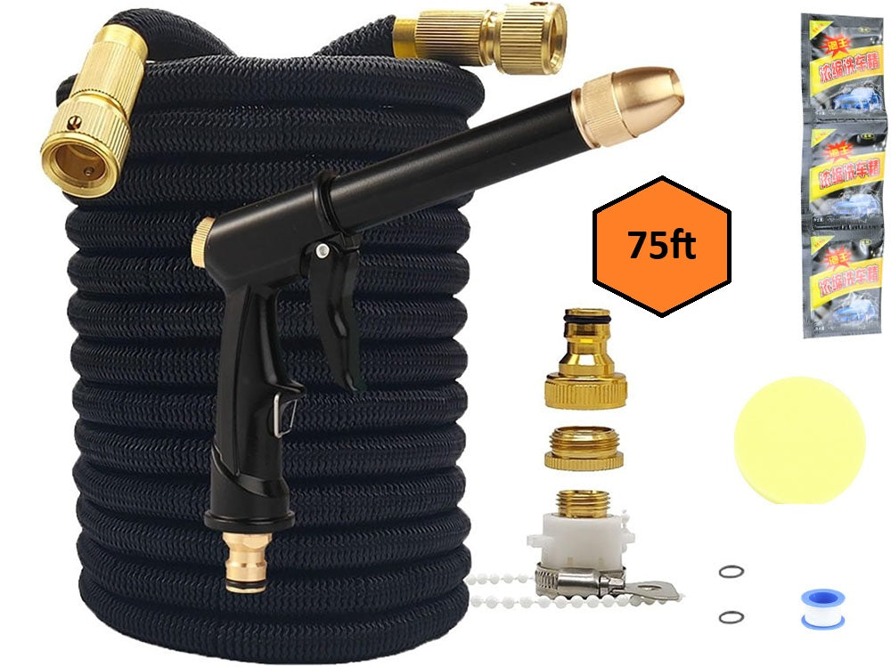 Expandable garden hose 75ft used for car washing