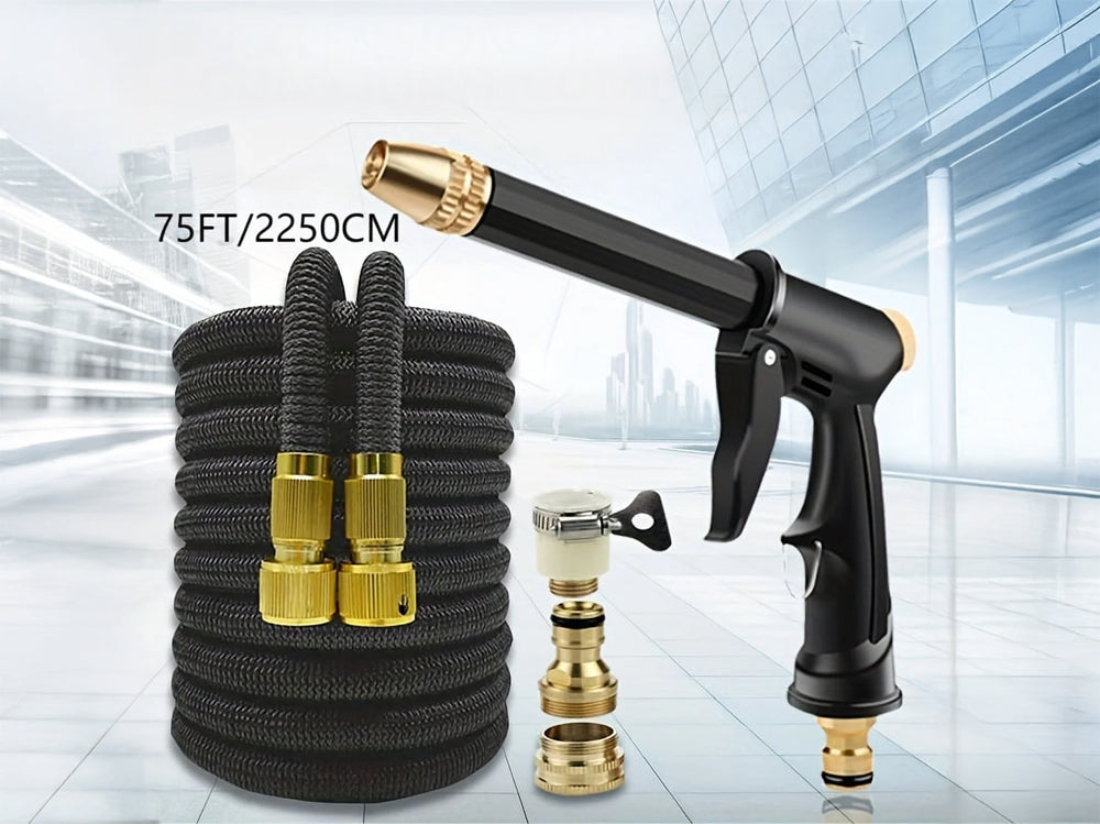 Expandable garden hose 75ft used for car washing
