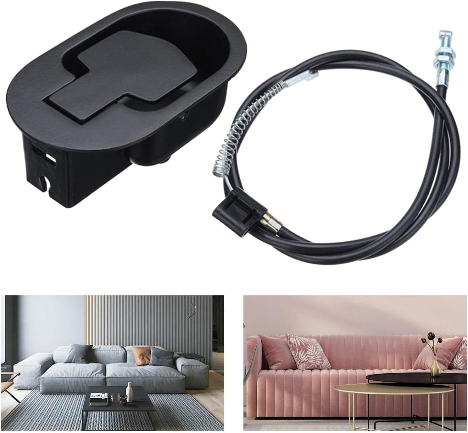 Sofa lounge recliner handle installed on a recliner chair