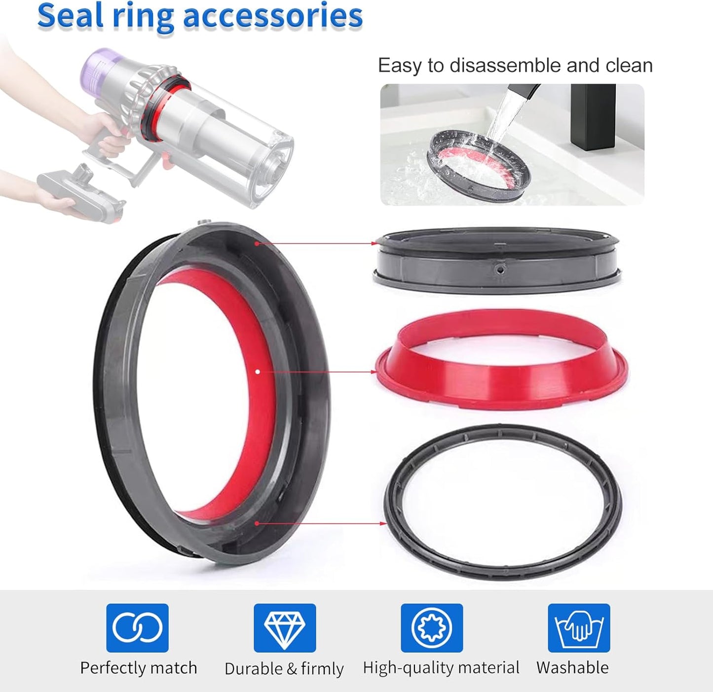 Top Fixed Sealing Ring for Dyson V11 V15 SV14 SV15 SV22