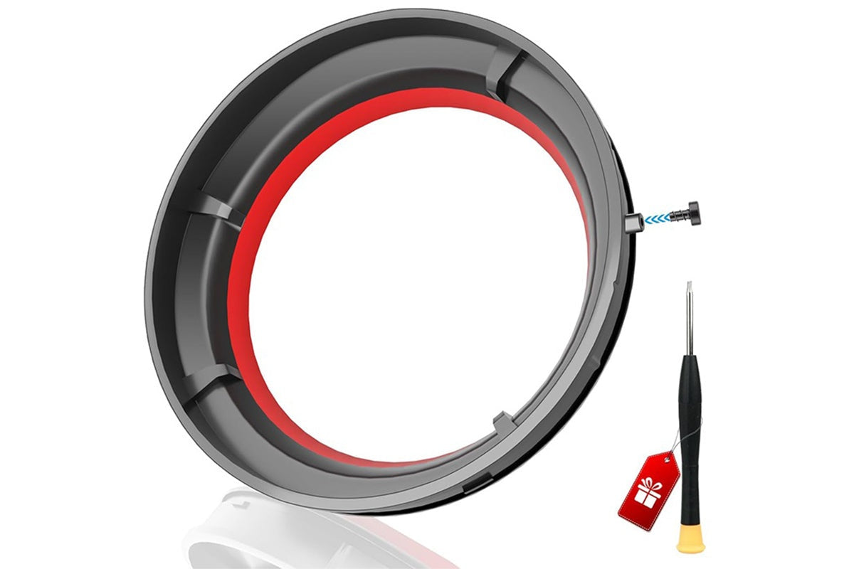 Side view of Dyson dust bin sealing ring showing thickness