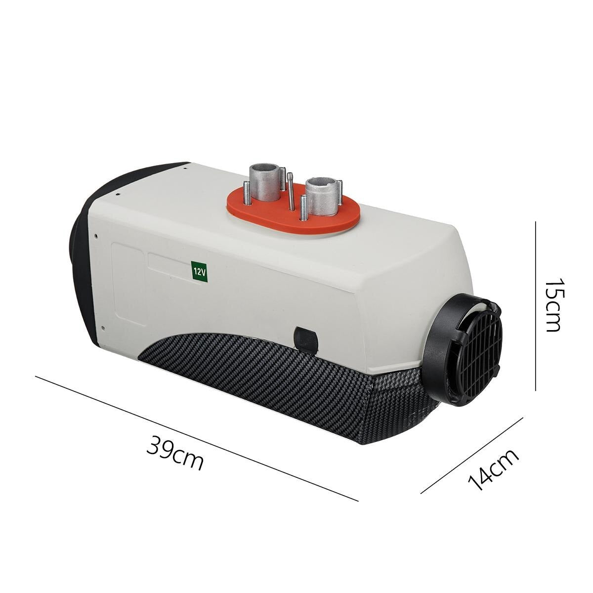 Diesel Air Warmer showing mounting accessories included