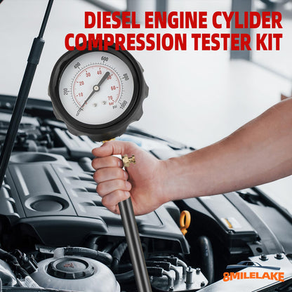 Rubber hose detail on diesel engine compression tester for heat resistance