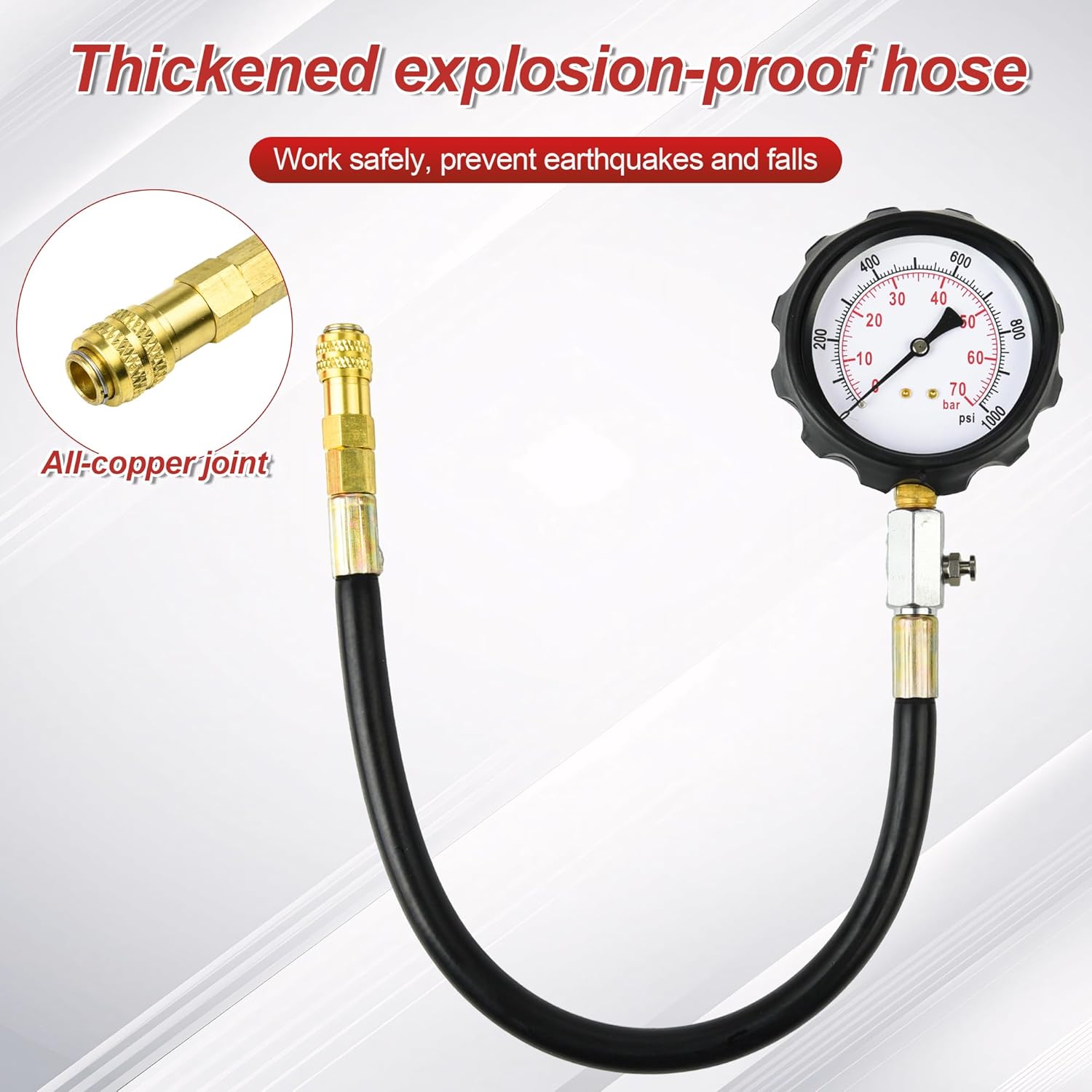 Diesel engine compression tester kit ready for use in workshop