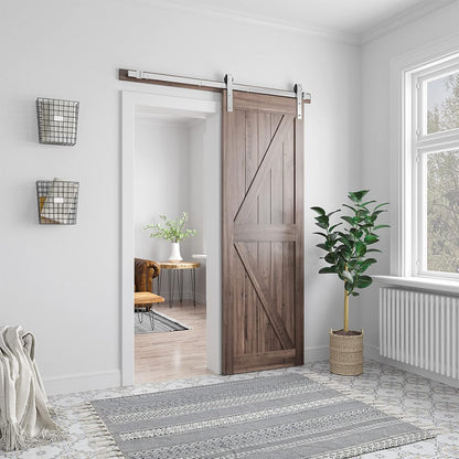 Top angle of electroplated stainless steel barn door hardware