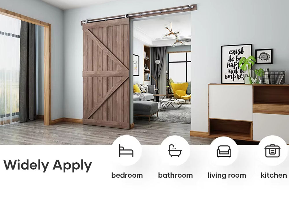 Track connector joining two 125m steel tracks in barn door kit