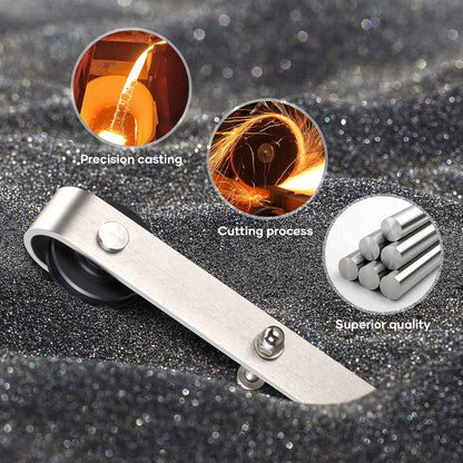 Barn door hardware kit components laid out for easy installation