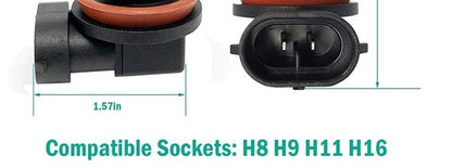 H11 LED fog light bulb showing 12V voltage marking