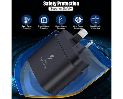 Samsung 25W Fast Charger With Type C Cable Replacement