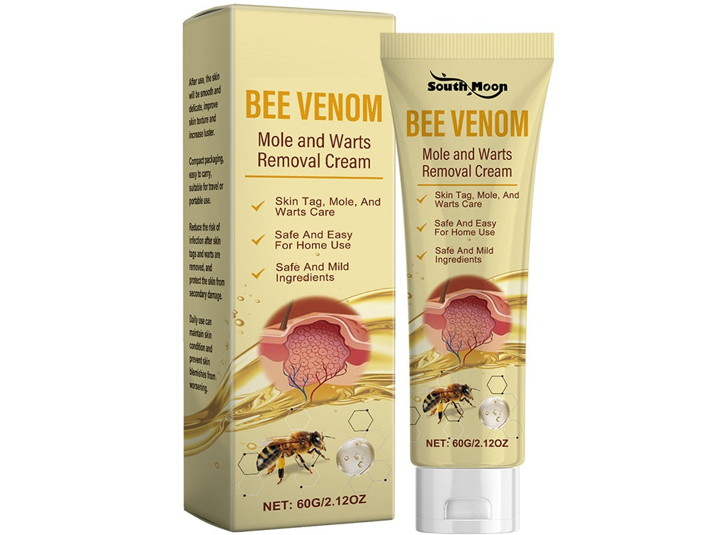 Bee venom cream tube placed on wooden surface in NZ setting
